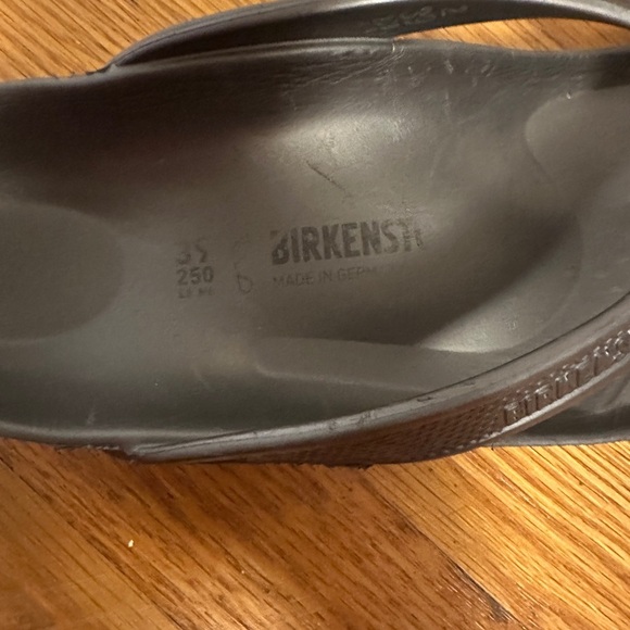 Birkenstock Honolulu Waterproof Eva Rubber Charcoal Gray Sandals Slip On Sz 39 - Picture 4 of 7